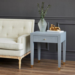 1-Drawer Side Table - Gray and Brass | Claudette Collection | Villa & House