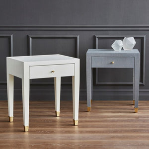 1-Drawer Side Table - Gray and Brass | Claudette Collection | Villa & House