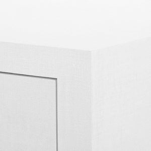 1-Drawer Side Table - White and Nickel | Claudette Collection | Villa & House