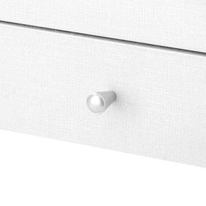 1-Drawer Side Table - White and Nickel | Claudette Collection | Villa & House
