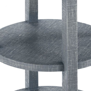 1-Drawer Round Side Table - Gray and Brass | Claudette Collection | Villa & House