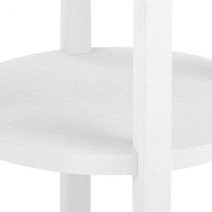 1-Drawer Round Side Table - White and Brass | Claudette Collection | Villa & House