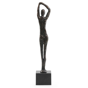 Bronze Abstract Female Sculpture on Marble Base | Coppelia Collection | Villa & House