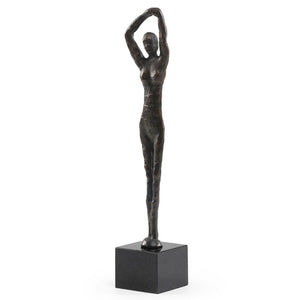 Bronze Abstract Female Sculpture on Marble Base | Coppelia Collection | Villa & House