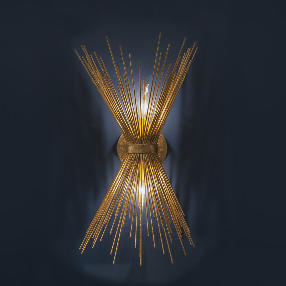 Worlds Away Cornell Metal Sconce – Gold Leaf