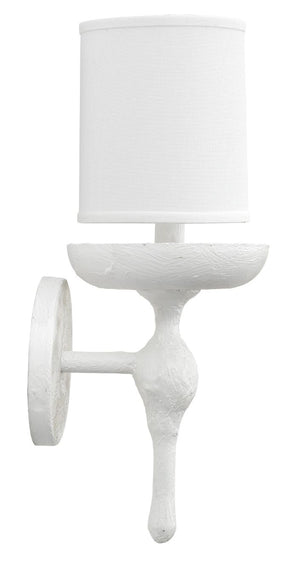 Concord Wall Sconce in White Plaster