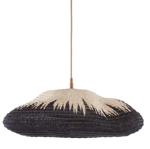 Currey and Company Comme Des Paniers Pendant - Khaki/Black