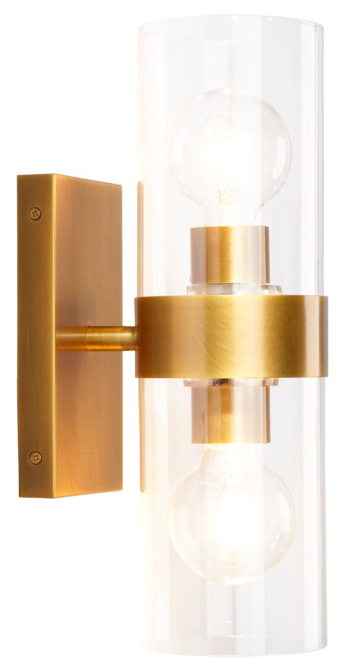 Chatham Wall Sconce - Antique Brass and Clear Glass