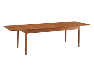 Erikka 110" Double-Leaves Extensible Dining Table, Amber