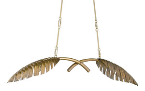 Tropical Wings Chandelier - Antique Brass