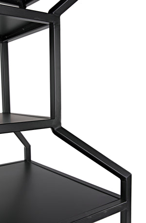Downtown A Bookcase, Black Metal