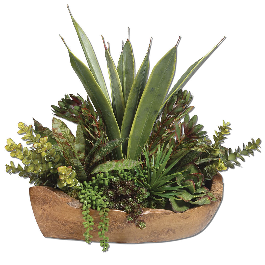 decorative succulent arrangements Faux Succulent Arrangement