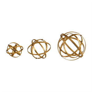 Decor - Golden Spheres – Set Of 3