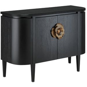 Currey and Company Briallen Demi-Lune Cabinet - Black