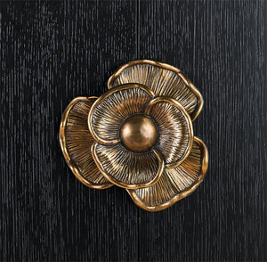 Currey and Company Briallen Demi-Lune Cabinet - Black