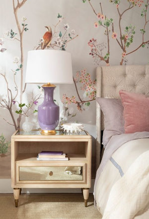 1-Drawer Side Table - Bleached Cerused Oak | Sofia Collection | Villa & House
