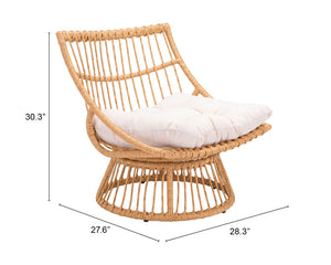 Franco Accent Chair Beige & Natural