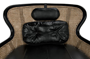 Marabu Chair, Charcoal Black with Leather