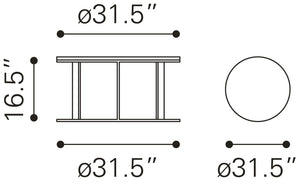 Helena Marble Coffee Table White & Gold