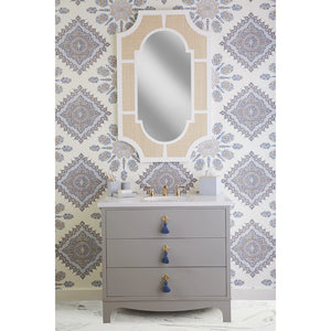 Lyford Rectangle Lacquer Mirror with Notched Corners – Red (Additional Colors Available)