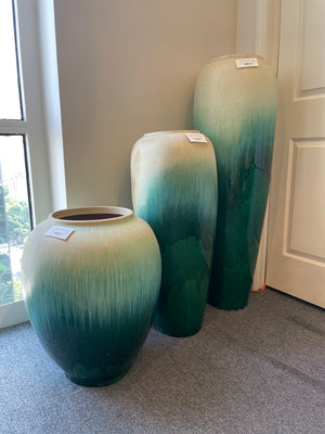 Tall Cascade Jar – Green Ombre