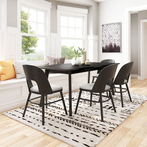 Iago Dining Chair (Set of 2) Gray & Black