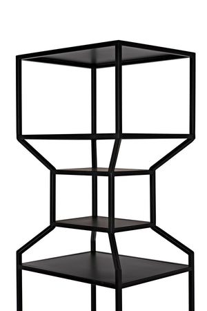 Downtown A Bookcase, Black Metal