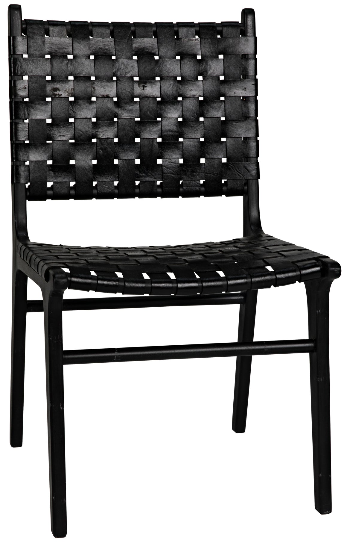 Dede Dining Chair, Leather, Black