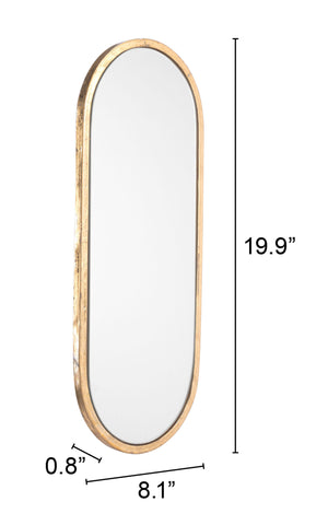 Oval Gold Mirror Gold