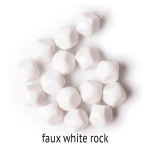 20" Adelaid Beaded Sphere Chandelier – Faux White Rock and Cloud Jade