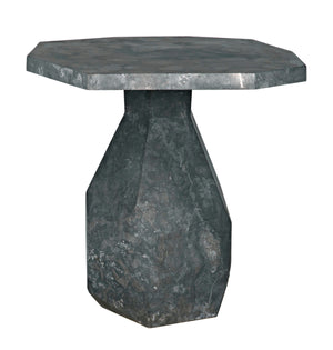 Polyhedron Side Table, Black Marble