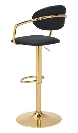 Gusto Bar Chair Black & Gold