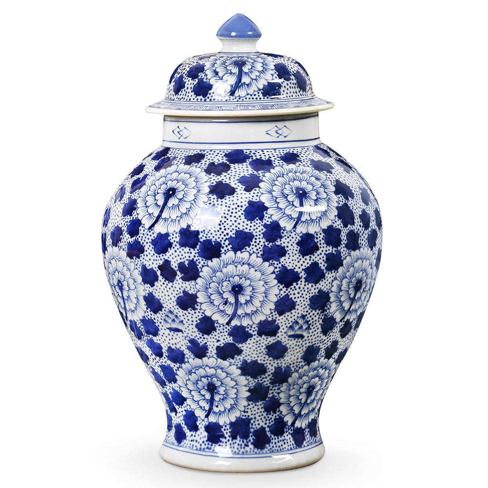 Chinoiserie Flowered Jar with Lid | Flower Collection | Villa & House