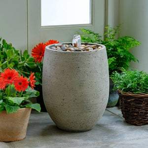 Cast Stone Bebel Pebble Fountain - Greystone (Additional Patinas Available)