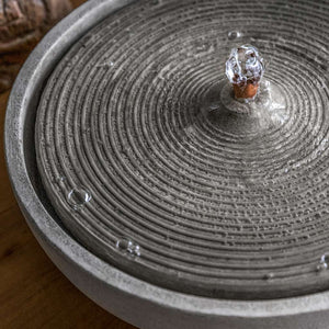 Cast Stone Ripple Tabletop Fountain - Alpine Stone (Additional Patinas Available)