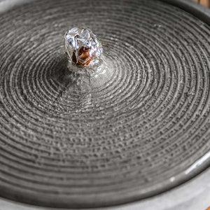 Cast Stone Ripple Tabletop Fountain - Alpine Stone (Additional Patinas Available)