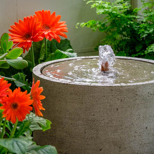Cast Stone Low Salinas Fountain - Greystone (Additional Patinas Available)