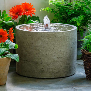 Cast Stone Low Salinas Fountain - Greystone (Additional Patinas Available)
