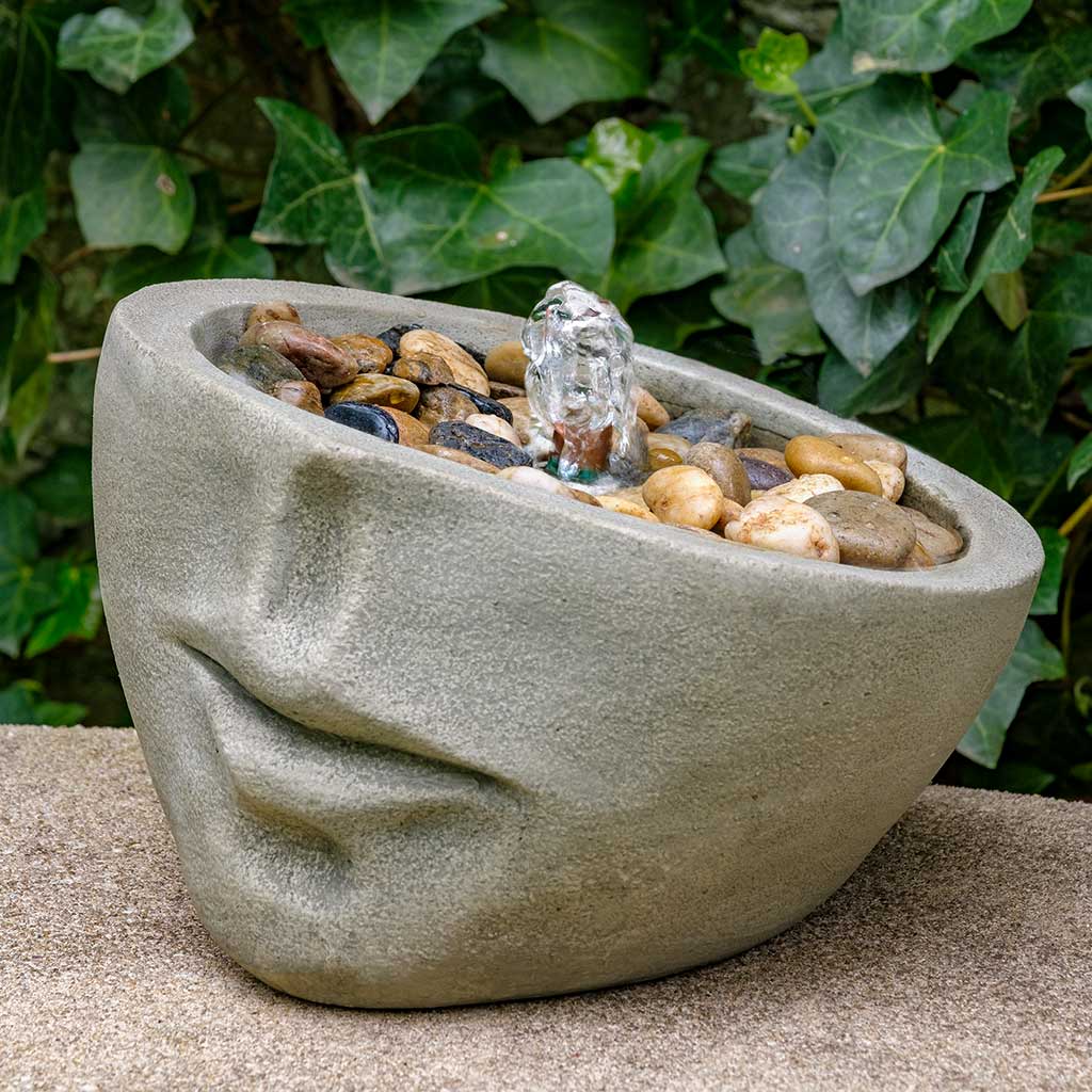Cast Stone Faccia Fountain - Greystone (Additional Patinas Available)