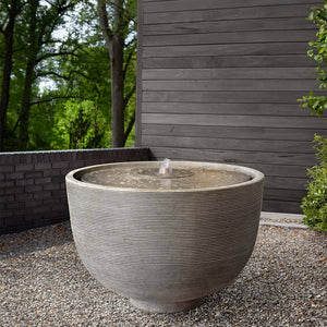 Extra Large Cast Stone Bowl Fountain - Alpine Stone (Additional Patinas Available)