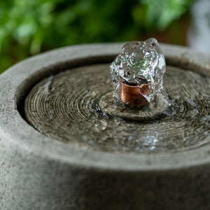 Cast Stone Tabletop Fountain - Alpine Stone (Additional Patinas Available)