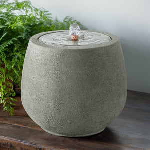 Large Cast Stone Tabletop Fountain - Greystone (Additional Patinas Available)