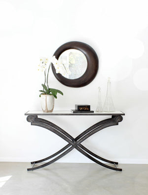 Furniture - Clyde Rectangle Console Table - Cashew & Black (See Other Finish Options)