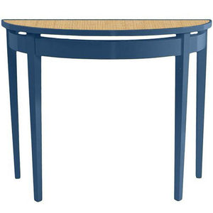 Demilune Lacquer Console Table - Blue (Additional Colors Available)