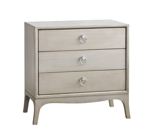 Furniture - Fiona 3 Drawer Nightstand- Light Silver ( 28 Finish & 3 Hardware Options )