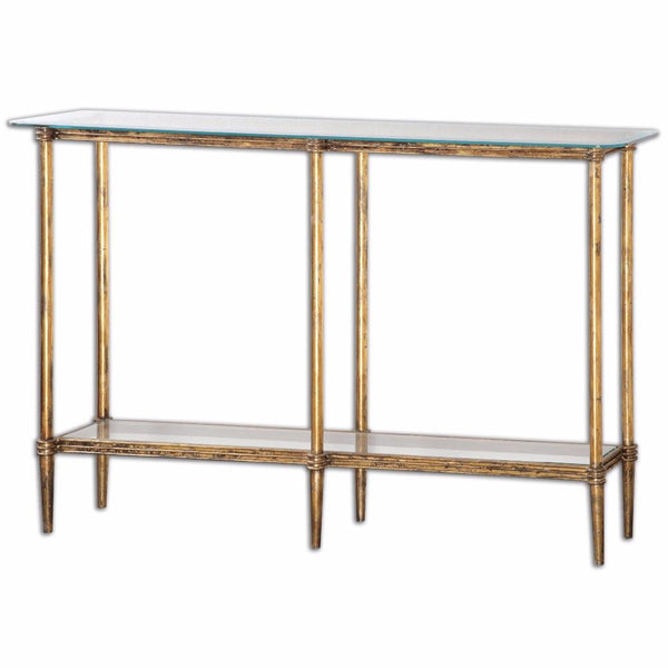 Gold Leaf Console Table - Scenario Home