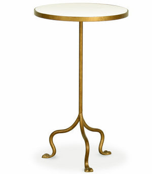 Furniture - Grace Round Side Table - Almond ( 28 Finish & 3 Frame Options )
