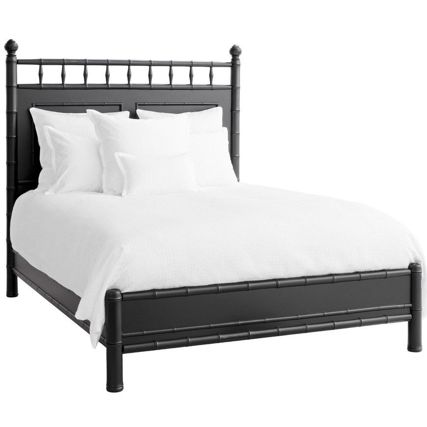 Furniture - Hemingway Faux Bamboo Luxe Bed - Black (See More Finish Options)