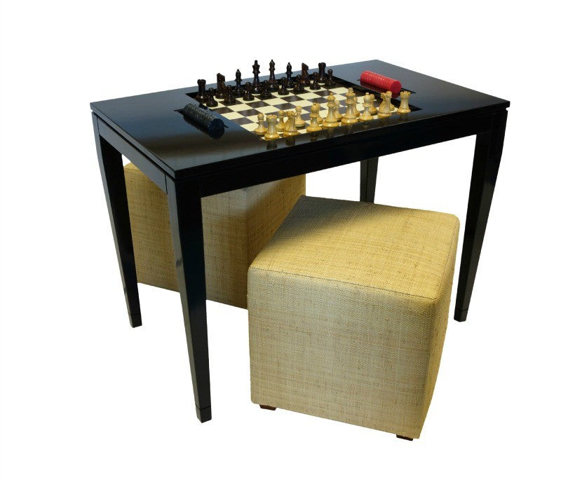 Lacquer Chess & Checkers Table - White (Additional Colors Available ...