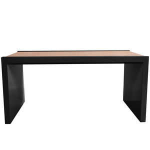 Furniture - Lacquer & Raffia Coffee Table - Black (16 Colors Available)
